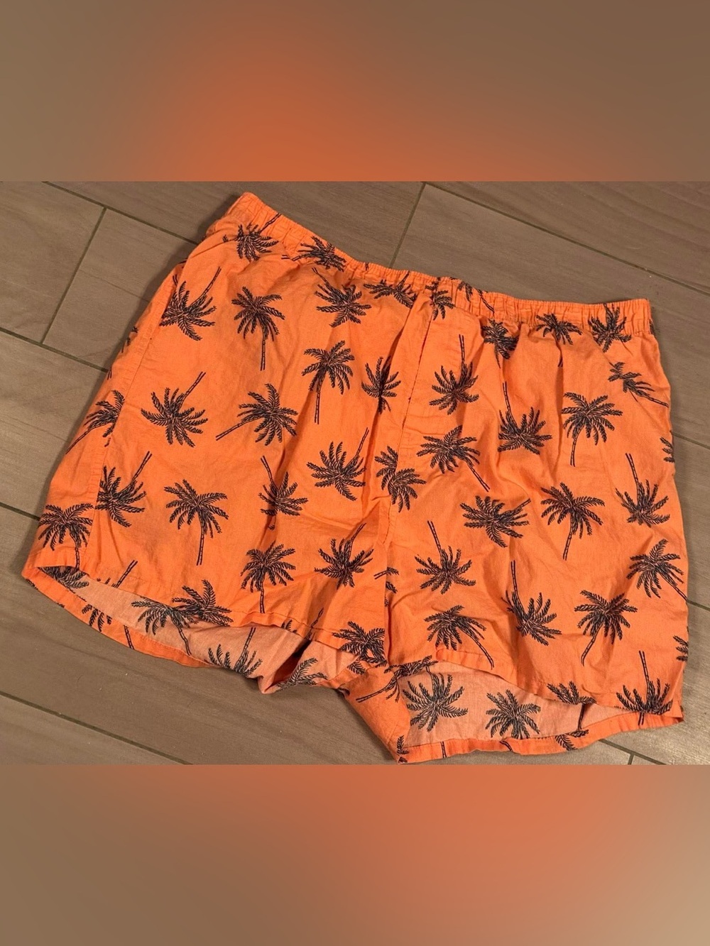 OLD NAVY Men's Orange Palm-Print BOXERS XL